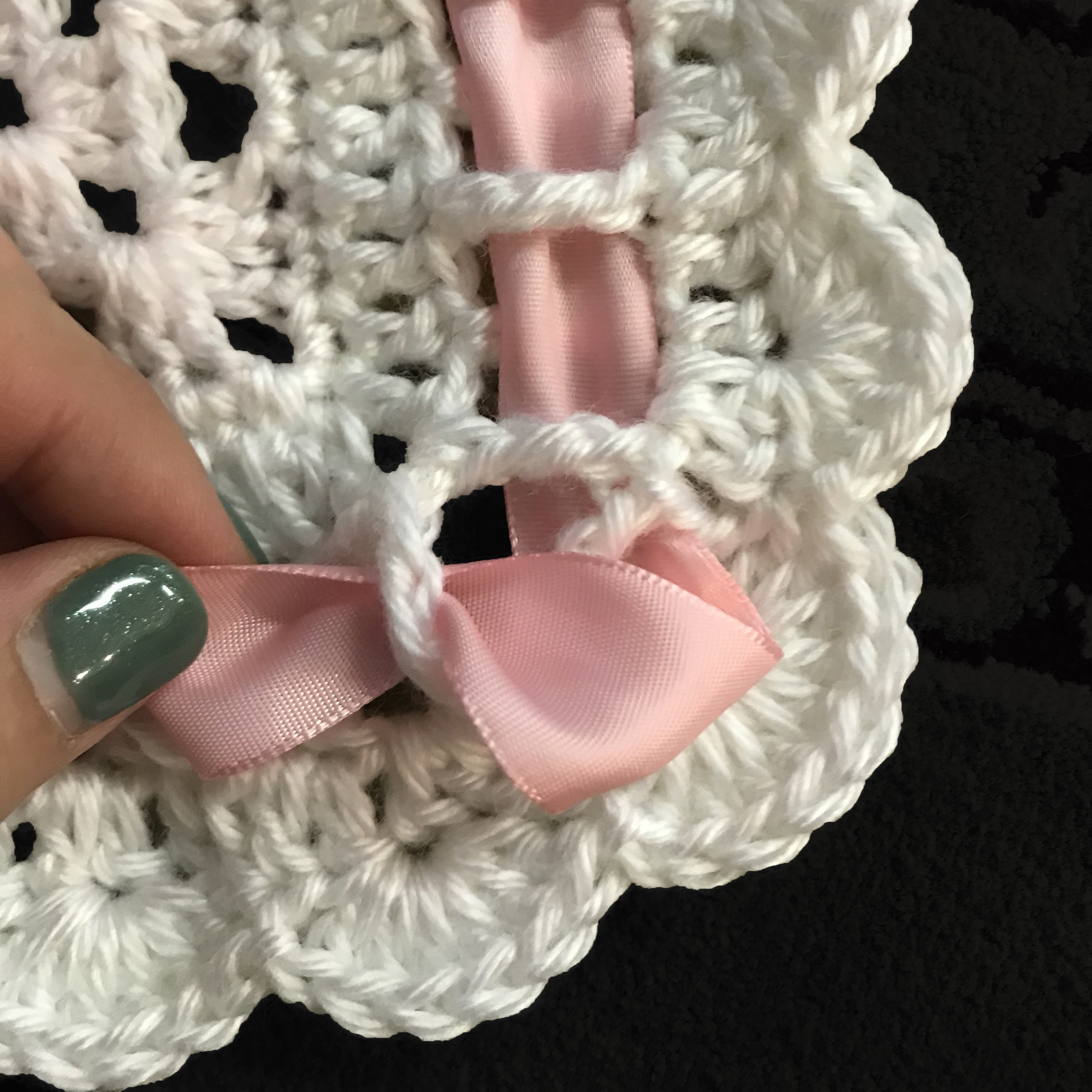 crochet ribbon edging