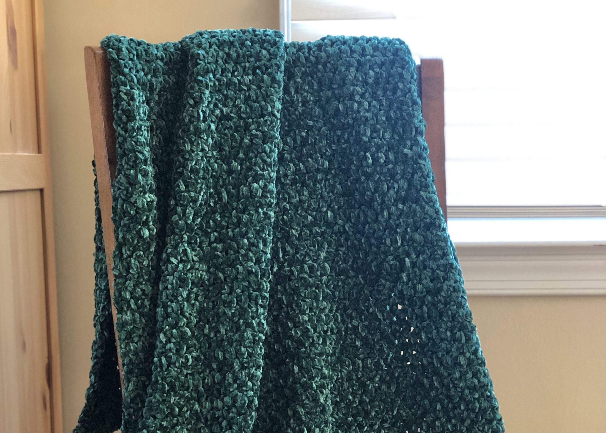 easy chunky velvet crochet blanket